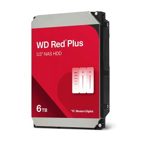 Western Digital｜ウエスタンデジタル WD Red Plus NAS向け SATA3 6Gbps(SATA6G) 3.5インチ内蔵ハードディスク 6TB CMR方式 キャッシュ256MB 5400RPM メーカー3年保証 WD60EFPX