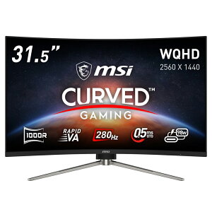 MSIbGGXAC Q[~OtfBXvC(31.5^/Ȗʌ^/RAPID VA/WQHD 2560×1440/280Hz/0.5ms/HDR/HDMI2.0b/DP1.4a/USB TYPE-C/VESA/3Nۏ)(ubN) MPGV[Y MPG-325CQRXF