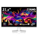 MSI｜エムエスアイ ゲーミング液晶ディスプレイ(31.5型/QD-OLED/4K 3840×2160/240Hz/0.03ms/HDR/HDMI2.1/DP1.4a/USB TYPE-C/VESA/PIP・PBP対応/3年保証)(ホワイト) MPGシリーズ MPG-321URXW-QD-OLED