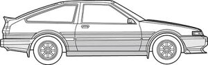フジミ 1/24 峠シリーズ No.3 EX-1 トヨタ ハチロクトレノAE86(カーボンボンネットデカール付き)【峠3EX-1】 プラモデル