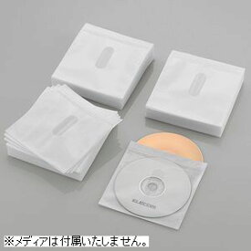 エレコム Blu-ray/CD/DVD対応不織布ケース 両面収納タイトルカード付 120枚入/240枚収納（ホワイト） CCD-NIWB240WH