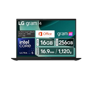 LGGNgjNXbGW[ [m[gp\R 14^AIPStAWUXGA(1920×1200)/1120g/Core Ultra 5 255H/ 16GB/SSD 256GB/DCI-P3 99/F/Windows 11 Home/Office Home  Business 2024] gram 14Z90T-GA52J2
