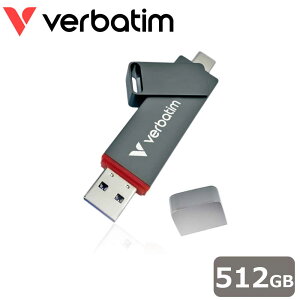 Verbatimbo[xC^ yKizVerbatim XeBbN^ USB SSDhCu Dual QuickStick USB-C  USB-A 3.2 Gen 1 (512GB) Dual QuickStick V[Y 32042-J