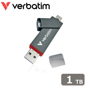 Verbatimbo[xC^ yKizVerbatim XeBbN^ USB SSDhCu Dual QuickStick USB-C  USB-A 3.2 Gen 1 (1TB) Dual QuickStick V[Y 32043-J