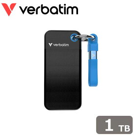 Verbatim｜バーベイタム 【国内正規品】Verbatim 小型ポータブル SSD Pocket 1TB（ブラック/ブルー） Pocket SSD シリーズ 32191-J