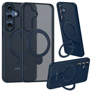 ���X�^�o�i�i Galaxy S25�p ZEROSAFE SHAFT ���C�����X�[�d�Ή� 360°��]�X�^���h�P�[�X�i�t���X�g�l�C�r�[�j 8749GS25ZSFSNV