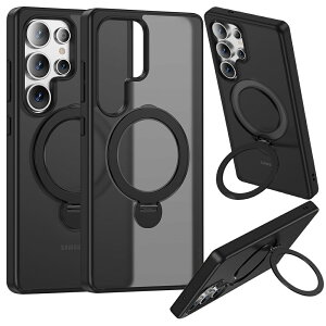 ���X�^�o�i�i Galaxy S25 Ultra�p ZEROSAFE SHAFT ���C�����X�[�d�Ή� 360°��]�X�^���h�P�[�X�i�t���X�g�u���b�N�j 8760GS25UZSFSBK