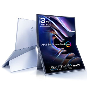 ASUSbGCX[X oCtfBXvC(17.3^/OLED/2560×1920/5ms/MiniHDMI/USB Type-C/3Nۏ)(ubN) ZenScreen Fold MQ17QH