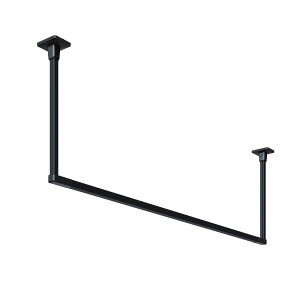 ����Z�� �z�X�N���[�� �Œ莮�������� BAR�^�i�u���b�N�E�T�C�Y�F450×1365mm�j BAR1-4513-BK [BAR14513BK]