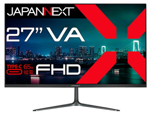 JAPANNEXT�b�W���p���l�N�X�g �t���f�B�X�v���C(27�^/VA/FullHD 1920×1080/75Hz/16ms/HDMI1.4/USB TYPE-C/VESA/2�N�ۏ�)(�u���b�N) JN-V27FHD-C65W