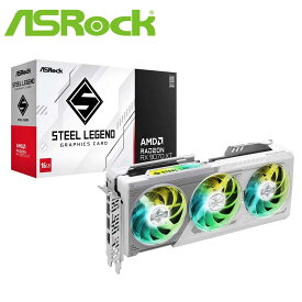 ASRock｜アスロック ASRock Radeon RX 9070XT Steel Legend 16G グラフィックボード（ホワイト） RX9070XTSL16G