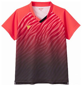 ヴィクタス レディース 卓球 ゲームシャツ V-LGS502(レッド・サイズ:2XL) TSP-512502-9000-2XL VICTAS
