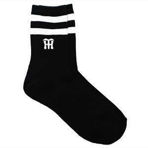 ミズノ 【阪神タイガース公認】カラーソックス(ブラック×ホワイト・サイズ:25-27cm) 12JRUT0409F 【阪神タイガース】 MIZUNO 2025年