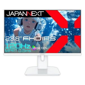 JAPANNEXTbWplNXg tfBXvC(23.8^/IPS/FullHD 1920×1080/120Hz/0.5ms/HDR10/HDMI1.4/VESA/2Nۏ)(zCg) JN-IPS238G120F-W