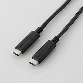 エレコム USB Type C ケーブル USB-C to USB-C 4m 充電/データ転送用 PD 100W 5A USB2.0 Chromebook 対応認定取得（ブラック） U2C-CC5P40NBK