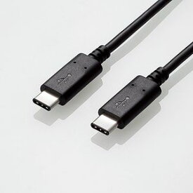 エレコム USB Type C ケーブル USB-C to USB-C 1m 充電/データ転送用 PD 100W 5A USB3.1 Chromebook 対応認定取得 RoHS指令準拠（ブラック） USB3-CC5P10NBK