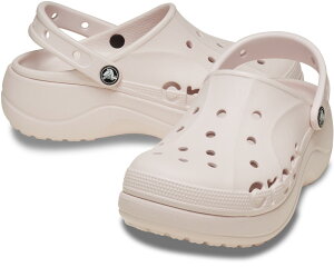 CROCS ���f�B�[�X �o�� �v���b�g�t�H�[�� �N���b�O�iBarely Pink�E�T�C�Y�FW5(21.0cm)�j 208186-6PI-W5 �N���b�N�X �T���_�� Baya Platform Clog