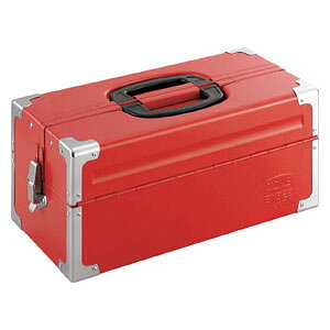 TONE ツールケース(メタル) V形2段式 433X220X195mm レッド BX322