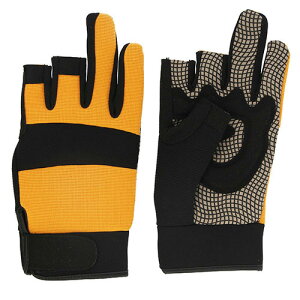 セフティ-3 刈払機用防振手袋半指 サイズ:L KB-53 藤原産業