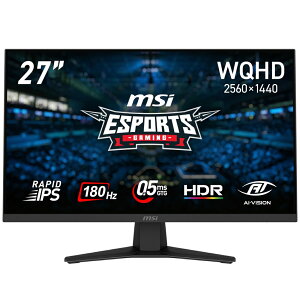 MSIbGGXAC Q[~OtfBXvC(27^/RAPID IPS/WQHD 2560×1440/180Hz/0.5ms/HDR/HDMI2.0b/DP1.4a/VESA/3Nۏ)(ubN) MAGV[Y MAG-274QF