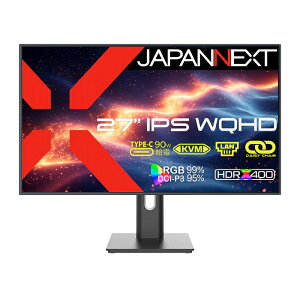 JAPANNEXTbWplNXg tfBXvC(27^/IPS/WQHD 2560×1440/60Hz/8ms/HDR400/HDMI2.0/DP1.2/USB Type-C/VESA/2Nۏ)(ubN) ~@\X^h JN-IPS27Q4FL-HSPC9-DL