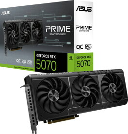 ASUS｜エイスース ASUS PRIME GeForce RTX 5070 12GB GDDR7 OC Edition / NVIDIA GeForce RTX 5070 チップセット搭載 PCI Express 5.0 グラフィックスボード PRIME-RTX5070-O12G