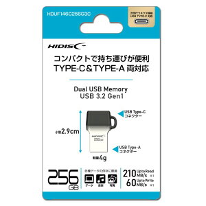 HIDISC Type-C  Type-A Ή USBtbV 256GB HDUF146C256G3C