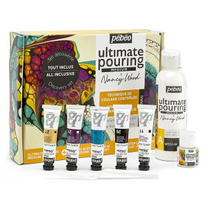 �y�x�I �A���e�B���b�g�|�[�����O�f�B�X�J�o���[�Z�b�g 524703 pebeo Fluid medium and acrylic paint set - Ultimate Pouring