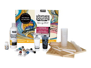 yxI AeBbg|[O43ACeLbg 524704 pebeo Fluid medium and acrylic paint set - Ultimate Pouring