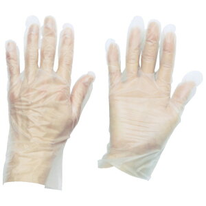 トラスコ中山 ポリエチレン 使い捨て手袋 ウェーブカットタイプM (100枚入) TGCPE025M TRUSCO