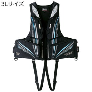 がまかつ アルテマシールドプロ フローティングベスト 3L(ブラック/ATTENDER) アルテマシールドプロフローティングベスト3L(ブラック/ATTENDER) Gamakatsu ライフジャケット