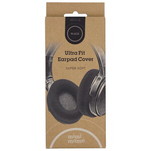 ミミマモ ウルトラフィット・イヤーパッドカバー(ブラック/レギュラーサイズ) ME-02R-BK mimimamo