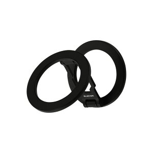 �G���R�� MAGKEEP �X�}�[�g�t�H���p ���ʃ}�O�l�b�g�X�^���h�y MagSafe �Ή� iPhone / Android �X�}�z ������ �z�i�u���b�N�j P-DSCMPWM01BK