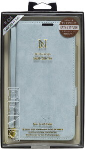 NATURALdesign らくらくスマートフォン(F-53E)用 手帳型ケース STYLE NATURAL(ブルーグレー) RKF53E-VS10