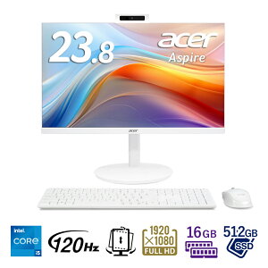AcerbGCT[ 23.8^ I[CfXNgbvp\RiCore i5/ 16GB/SSD 512GB/Office/1Nۏ)(zCg) Aspire C C24-1-F56YJARE/F