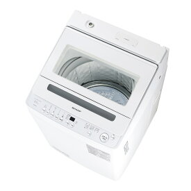 （標準設置料込_Aエリアのみ）シャープ 8.0kg 全自動洗濯機　ホワイト系 ES-GV8K-W SHARP [ESGV8KW]