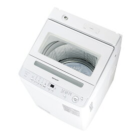 （標準設置料込_Aエリアのみ）シャープ 7.0kg 全自動洗濯機　ホワイト系 ES-GV7K-W SHARP [ESGV7KW]
