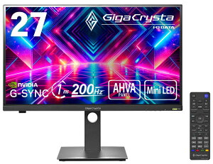 ACEI[Ef[^@bI-O DATA Q[~OtfBXvC(27^/AHVA/Mini LED/WQHD 2560×1440/200Hz/0.9ms/HDR1000/HDMI2.1/DP/VESA/3Nۏ؁EP_ۏ)(ubN) ACI[f[^ GigaCrysta LCD-GDQ271JLAQ/S3