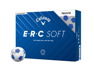 キャロウェイ ERC ソフト TRUVIS 2025年モデル ゴルフボール 1ダース 12個入り(ホワイト/ブルー) ERCSFT25-TRV-BL Callaway E・R・C SOFT ゴルフ