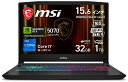 MSI｜エムエスアイ ゲーミングノートパソコン Katana 15 HX B14W（15.6型/Windows 11 Home/Core i7/メモリ 32GB/SSD 1TB/GeForce RTX 5070 /日本語配列キーボード）ブラック Katana-15-HX-B14WGK-1053JP