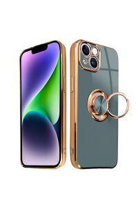 shizukawill�b�V�Y�J�E�B�� iPhone14�p �P�[�X �J�o�[ �����O�t���P�[�X �O���b�e�B�A�i�u���[�O���[�j APIP14CL5GR