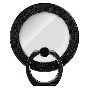 AAUXX iRing Mag Glitter MagSafe�Ή��X�}�z�����O�i�u���b�N�j UMS-IR18MGBK