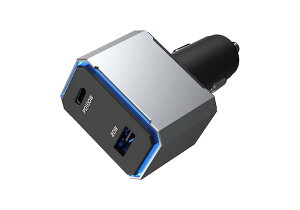 カシムラ PD100W+20W Type-C1ポート/USB1ポート DC充電器 自動判定 DC-072