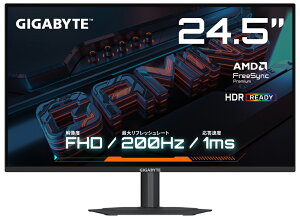 GIGABYTEbMKoCg Q[~OtfBXvC(24.5^/IPS/FullHD 1920×1080/200Hz/1ms/HDR10/HDMI2.0/DP1.4/VESA/3Nۏ)(ubN) Gaming Monitor G25F2