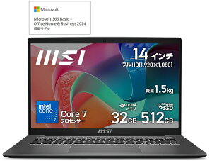 MSIbGGXAC 14^ m[gp\R Modern 14 F1MiCore 7/  32GB/ 512GB SSDjv`iOC Modern-14-F1MG-5123JP
