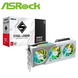 ASRock｜アスロック ASRock Radeon RX 9060XT Steel Legend 8G OC グラフィックボード（ホワイト） RX9060XTSL8GO