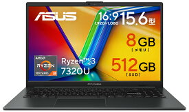 ASUS｜エイスース ノートパソコン Vivobook Go 15(15.6型/ Windows 11Home/ Ryzen 3 7320U/ メモリ 8GB/ 512GB SSD)ミックスブラック ASUS Vivobook Go　シリーズ E1504FA-R385W