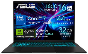 ASUSbGCX[X 16^ Q[~Om[gp\R ASUS Gaming V16 (Core 7/  32GB/ SSD 1TB/ GeForce RTX 5060)ubN V3607VM-C7321R5060W