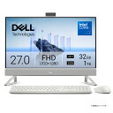 DELL｜デル 27型 オールインワンデスクトップパソコン Dell AIO EC27250（Core 7/ メモリ 32GB/ 1TB SSD）-　パールホワイト AD79-FNNJ