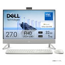 DELL｜デル 27型 オールインワンデスクトップパソコン Dell 27 AIO EC27250（Core 7/ メモリ 32GB/ 1TB SSD/ Officeあり）-　パールホワイト AD79-FNHBNJ